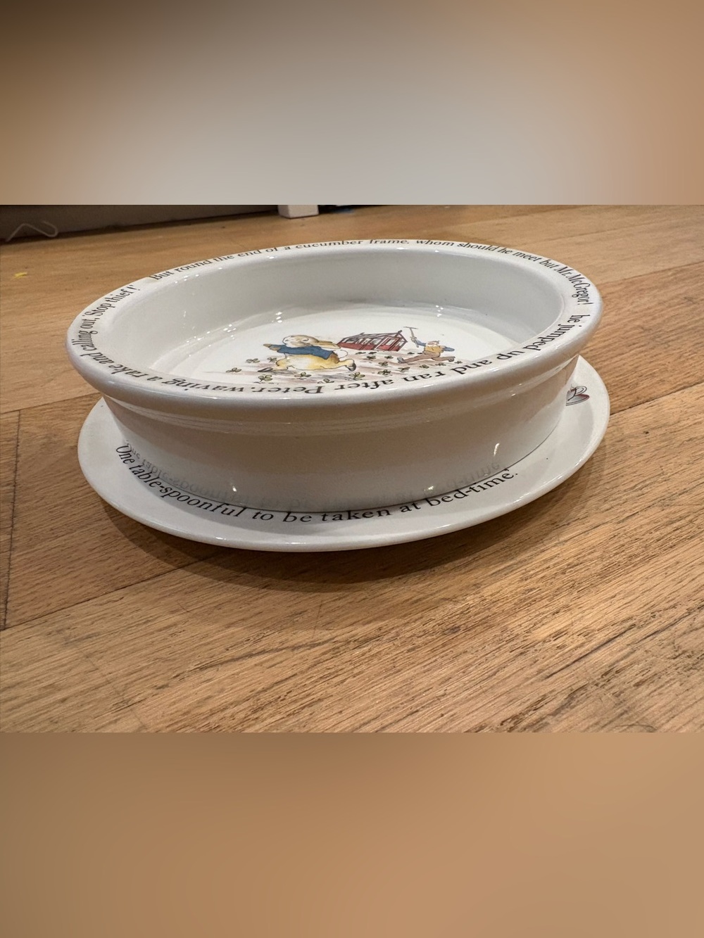 Vintage Beatrix Potter Peter Rabbit Children's Plate and Bowl- Wedgwood